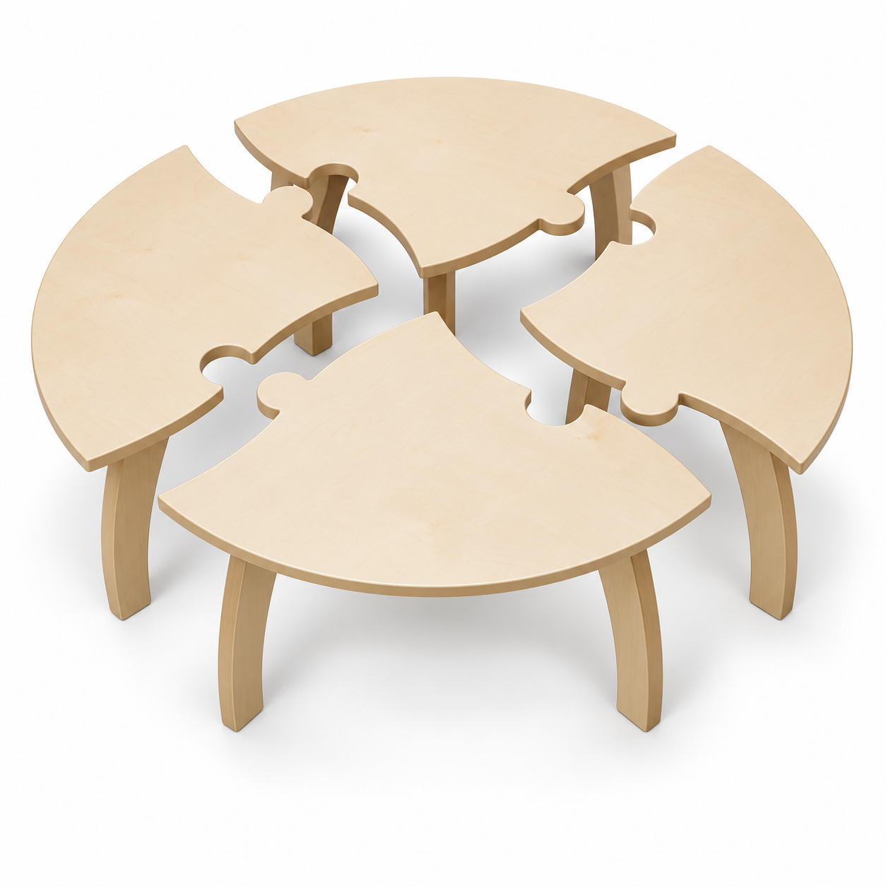 Quarterlink Four-Piece Round Activity Table — Nurseries & Kindergartens furniture by EduJaz