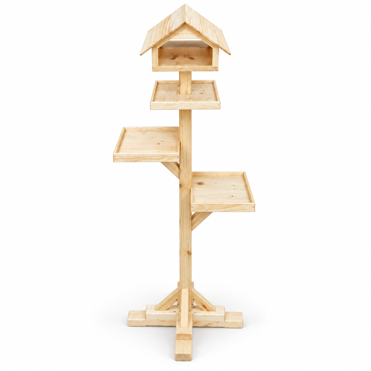 Birdhaven Pine Feeding Station with Three Trays