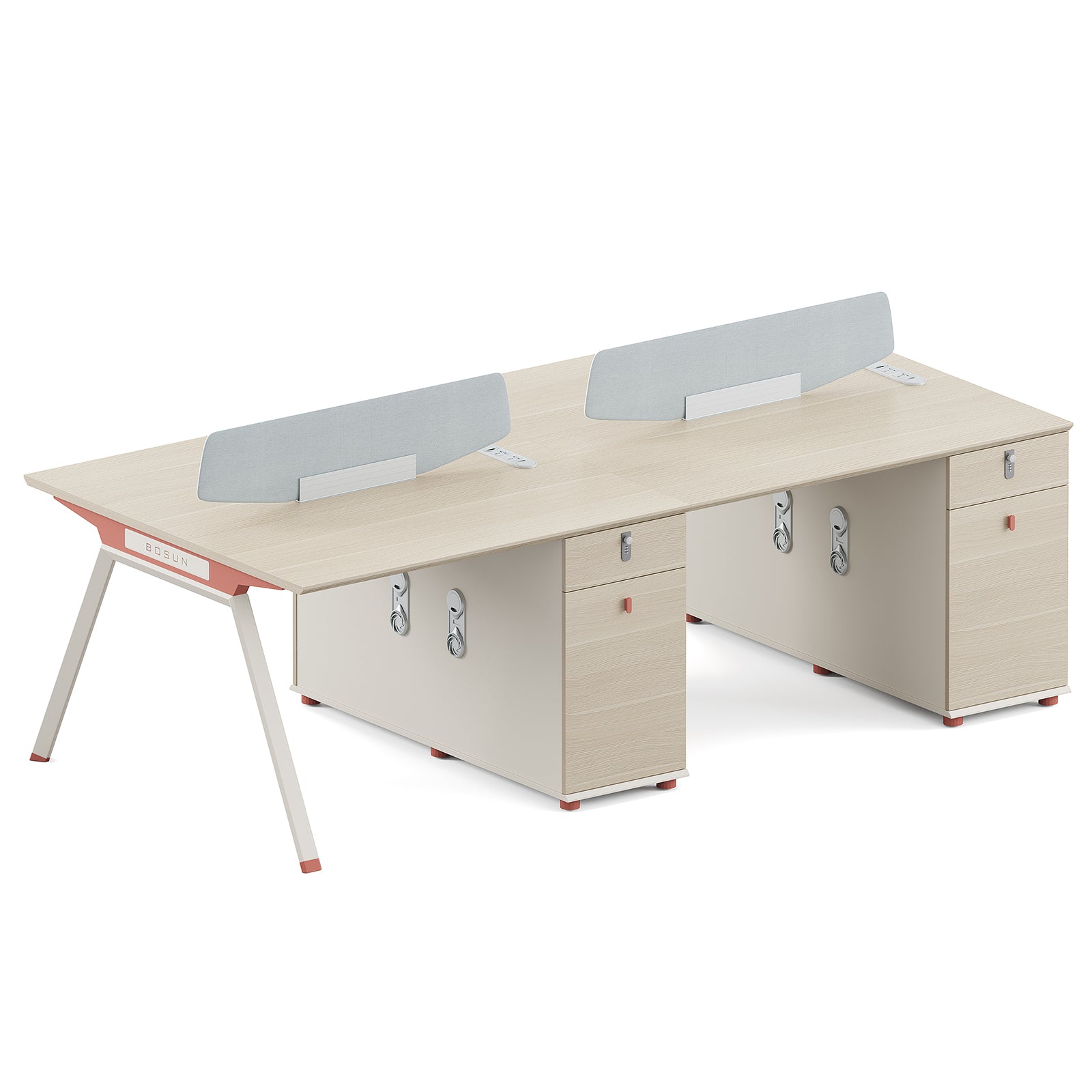 Cupboardlane Four-Place Office Workstation