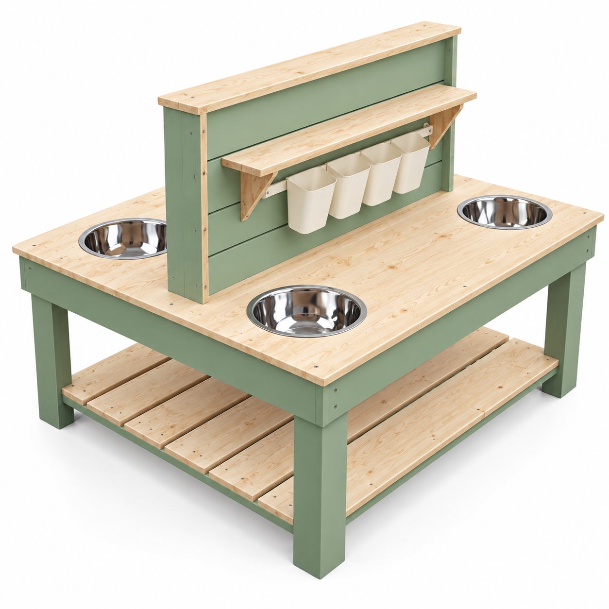 TwinPatch Double-Sided Mud Kitchen with Four Bowls — Nurseries & Kindergartens furniture by EduJaz