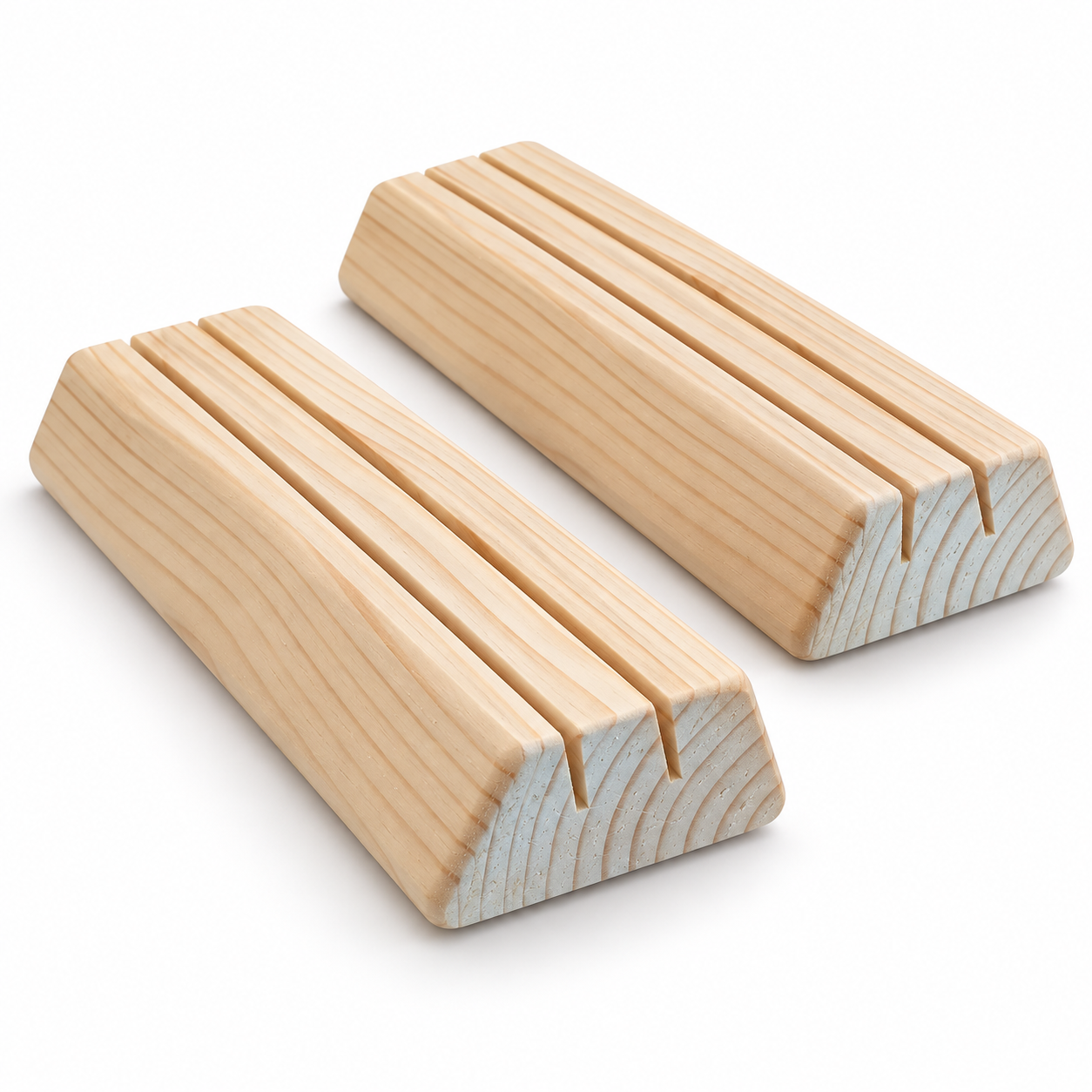 Cardnest Natural Wood Card Holders — Set of Two