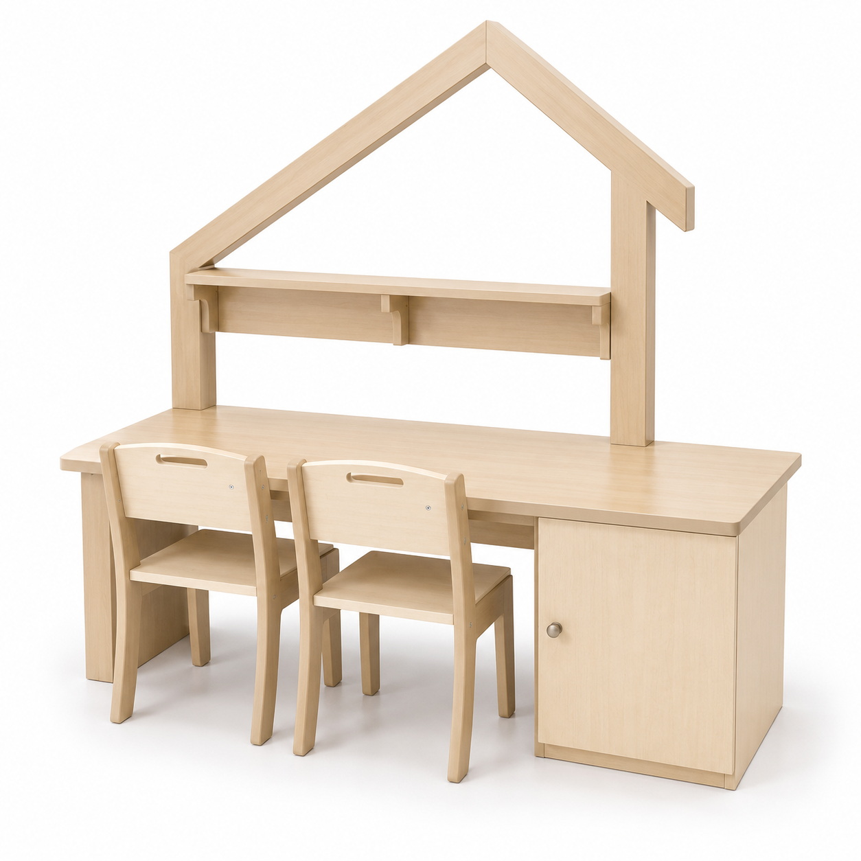 Gablewrite House-Frame Study Desk with Two Chairs — Nurseries & Kindergartens furniture by EduJaz