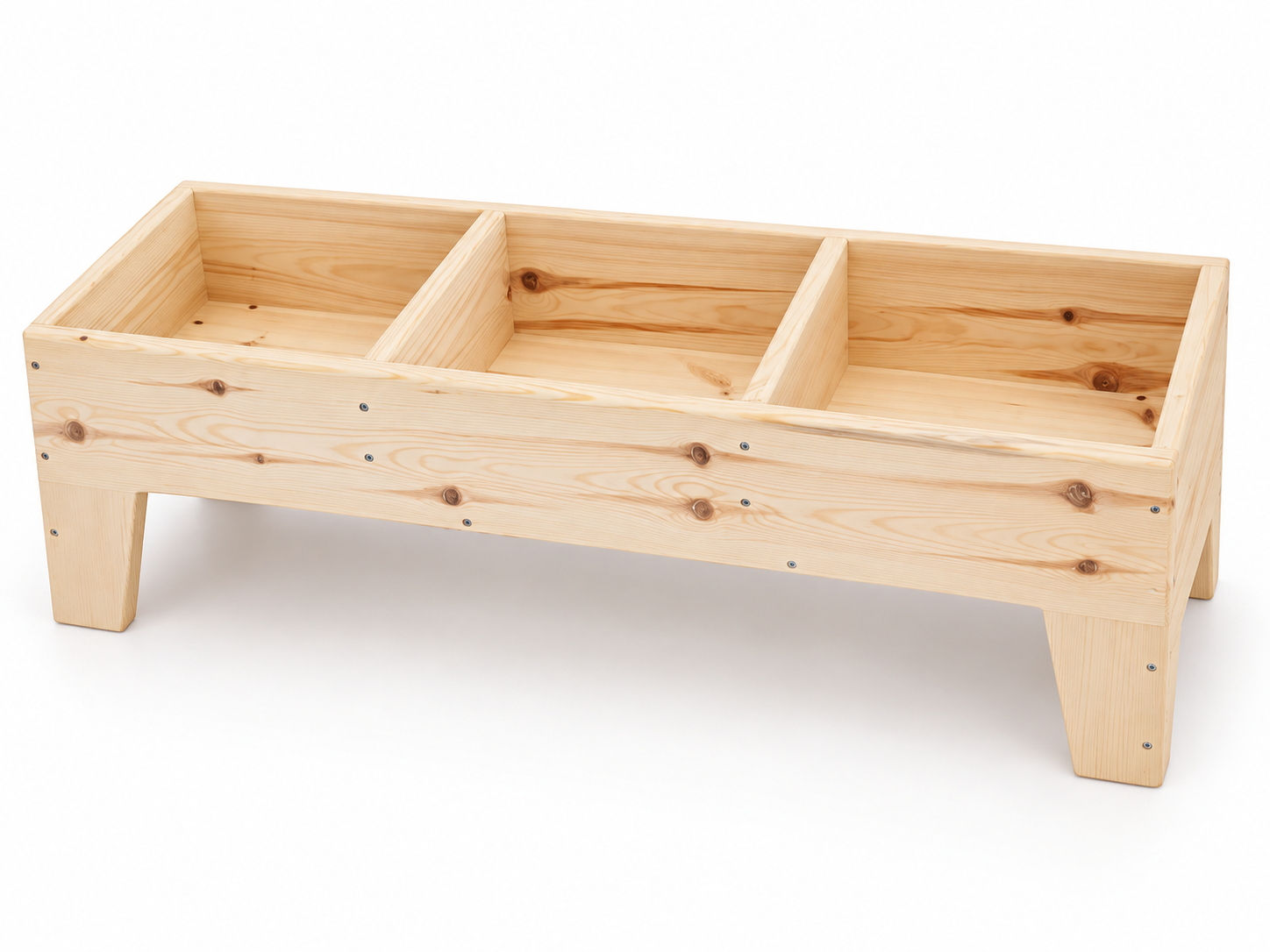 LeafNest Three-Compartment Pine Book Box — Nurseries & Kindergartens furniture by EduJaz