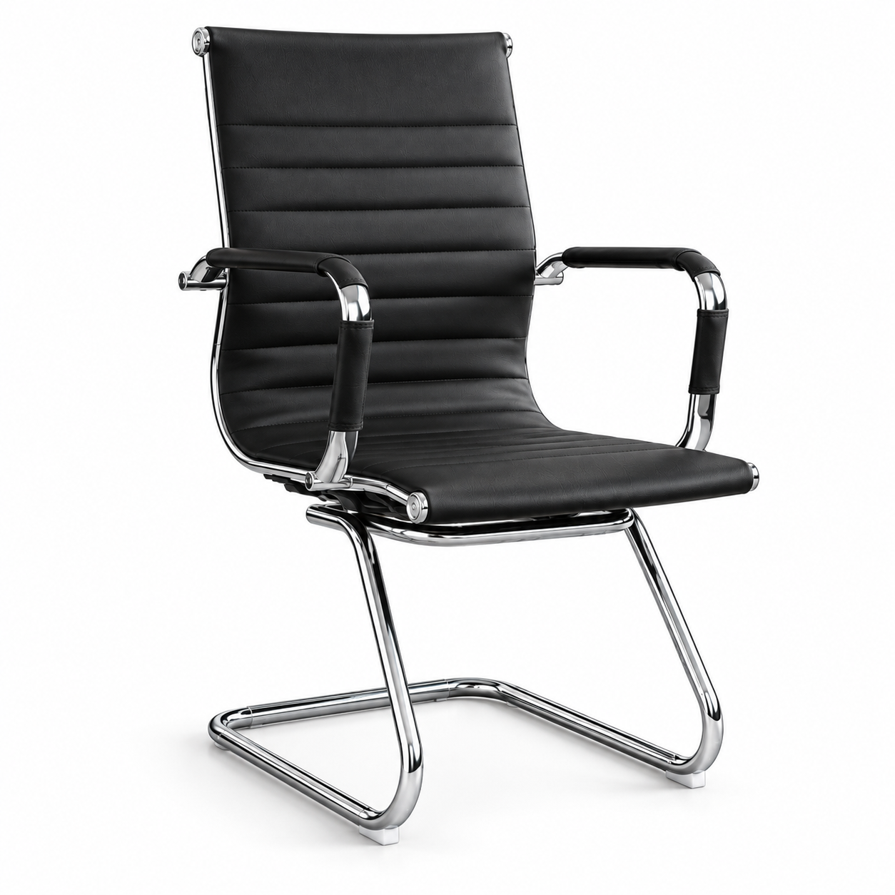 Ribline Chrome Cantilever Visitor Chair