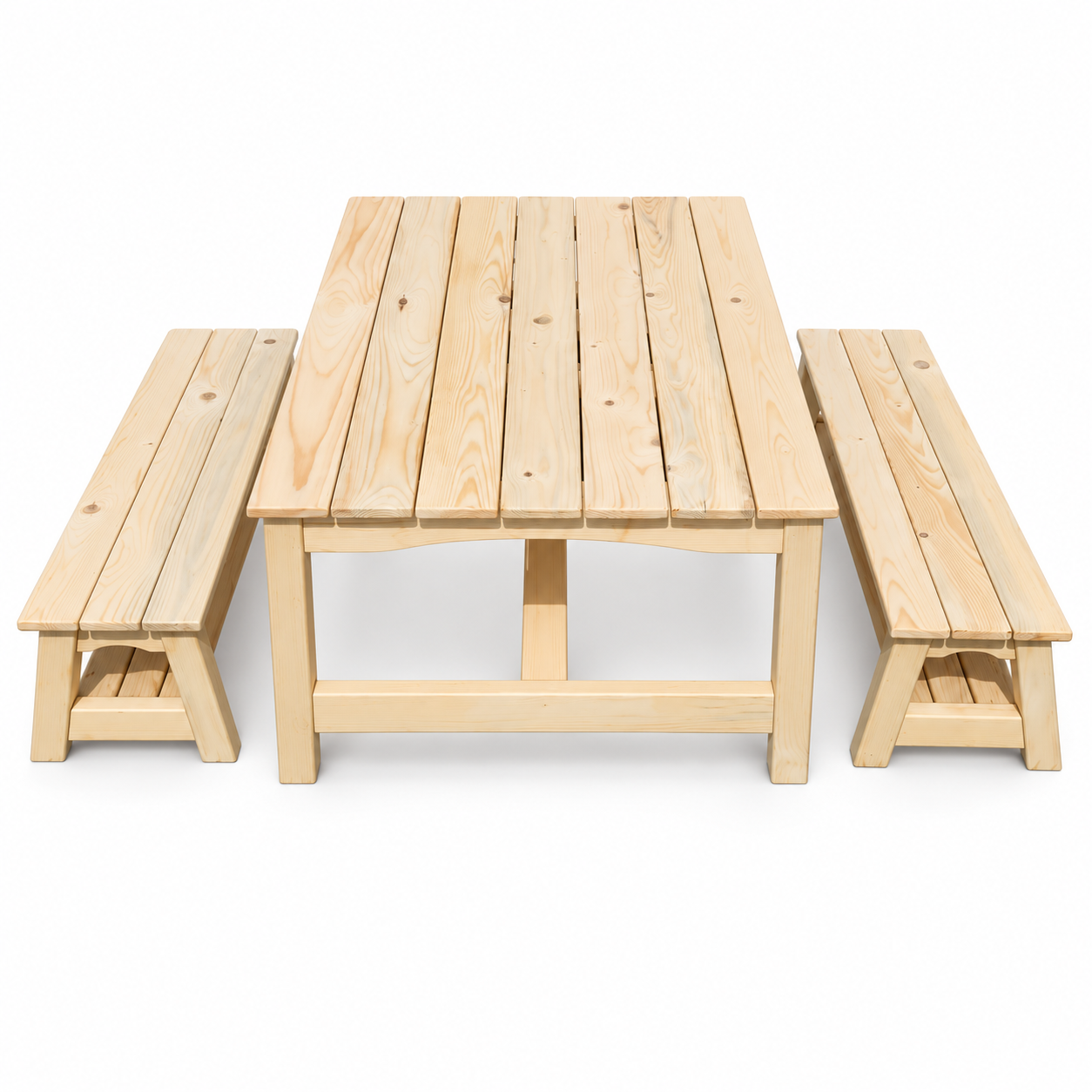 FieldNest Children’s Pine Picnic Table and Two Benches — Nurseries & Kindergartens furniture by EduJaz