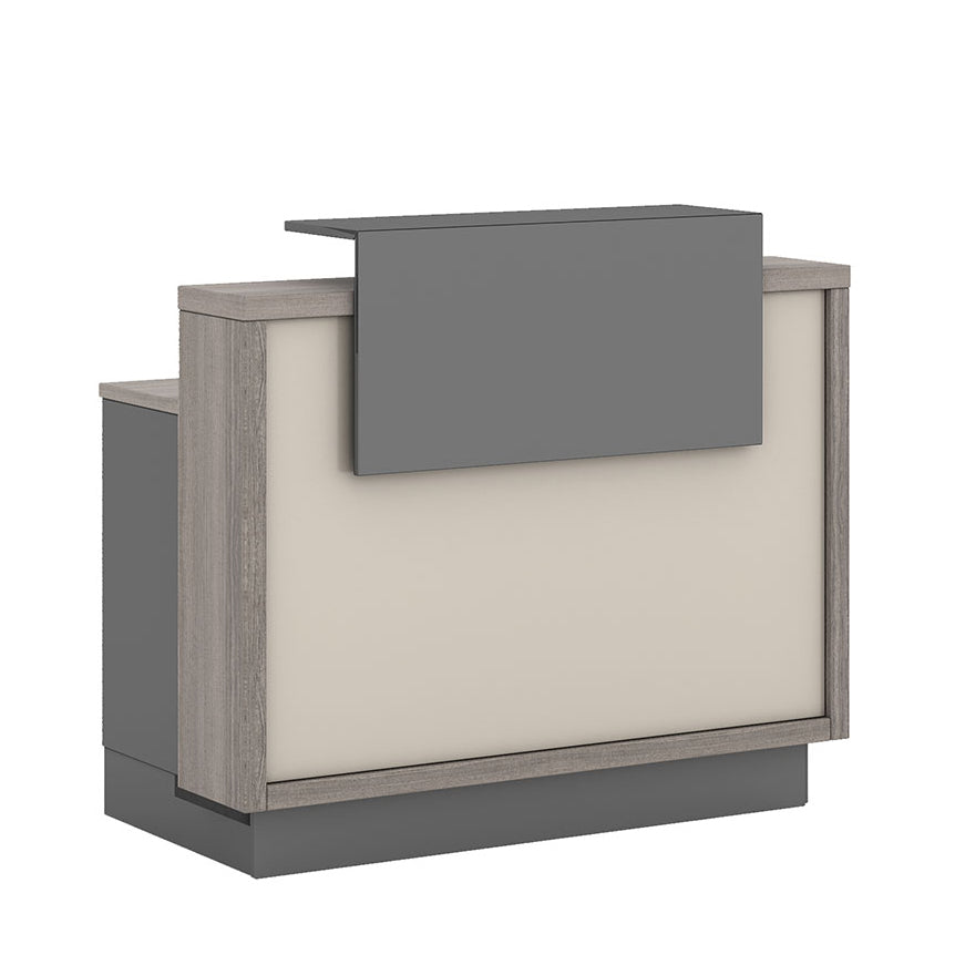 Counterledge Rectangular Reception Desk with Raised Transaction Shelf