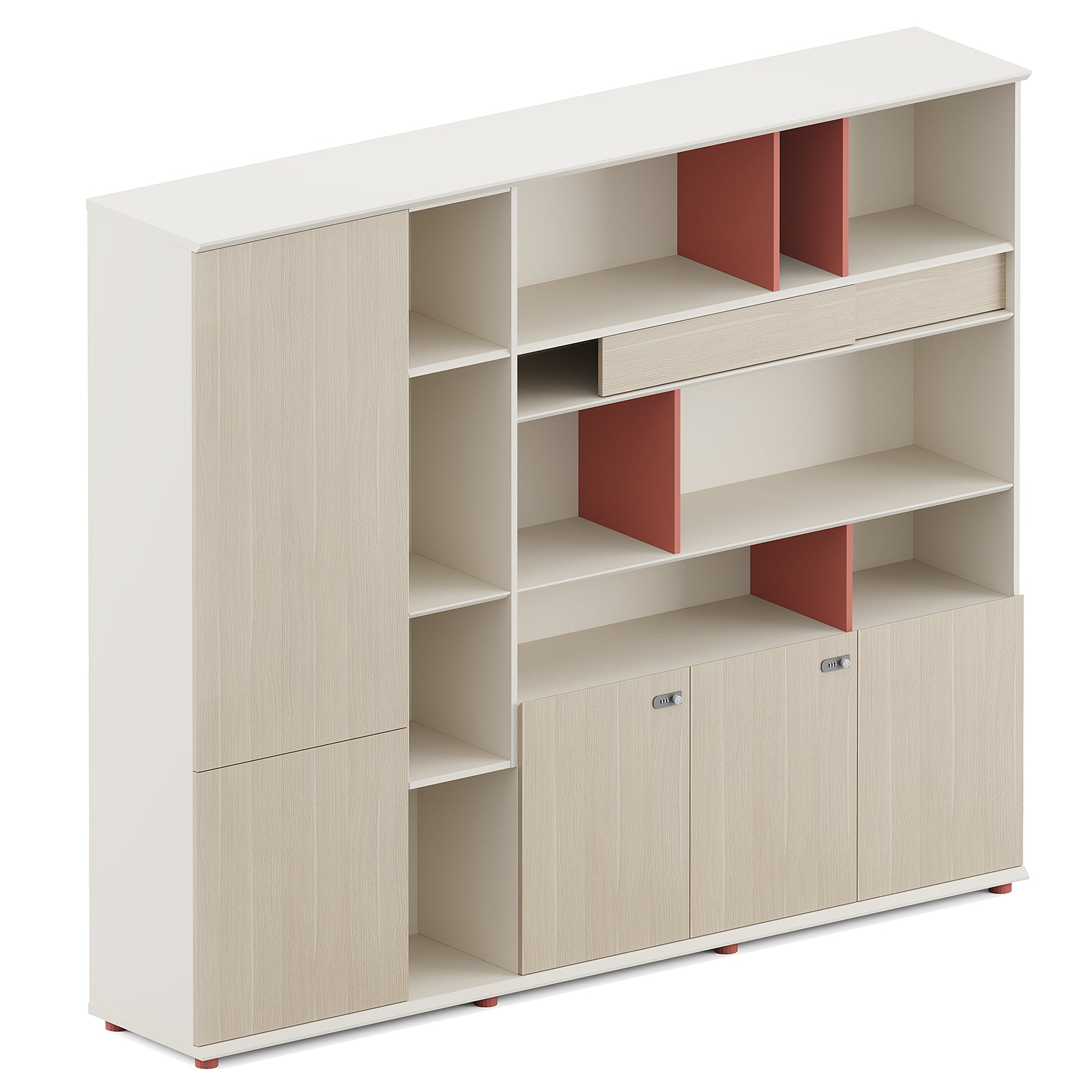 Offsetbay Wide Display Bookcase