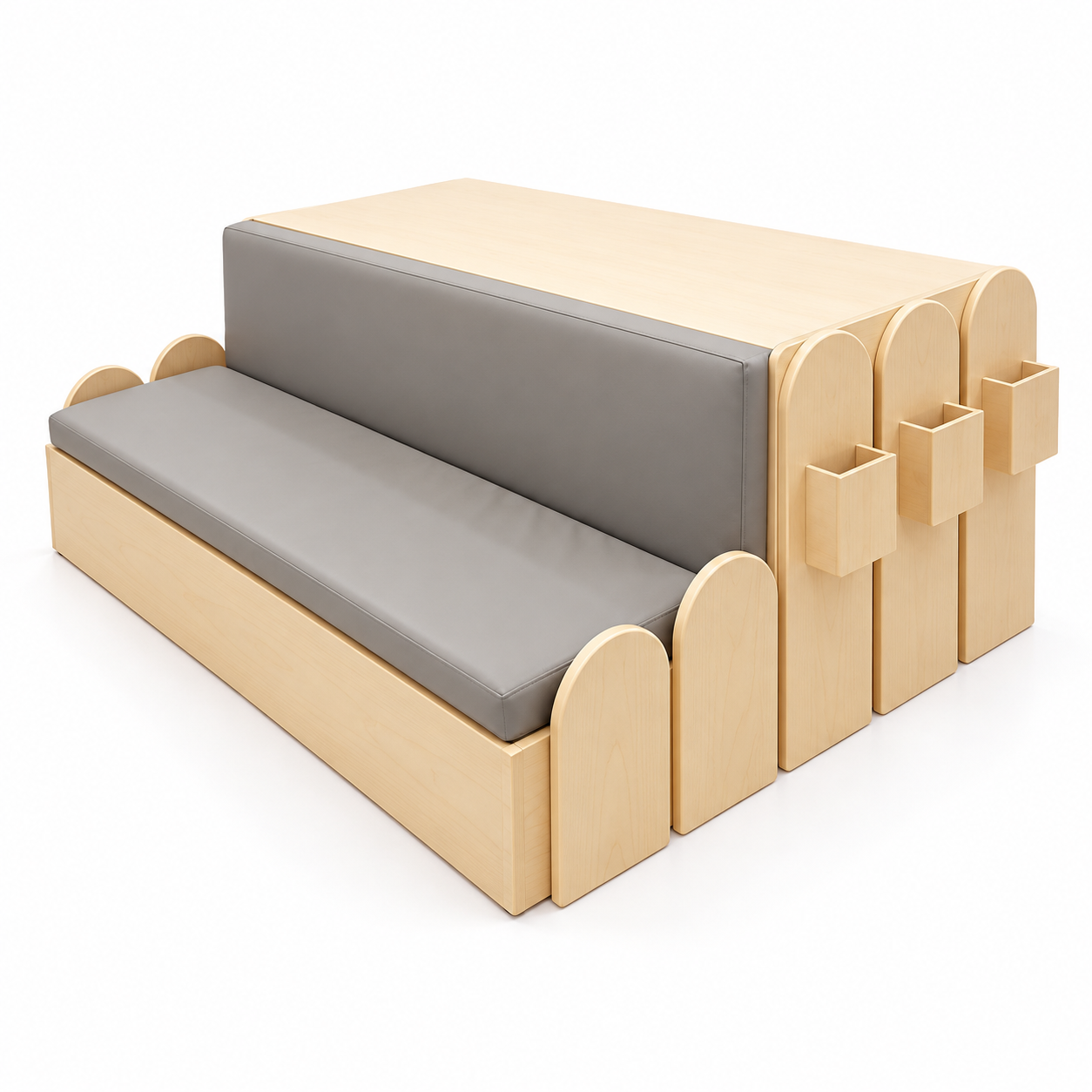 Craftseat Activity Table with Cushioned Storage Bench — Nurseries & Kindergartens furniture by EduJaz