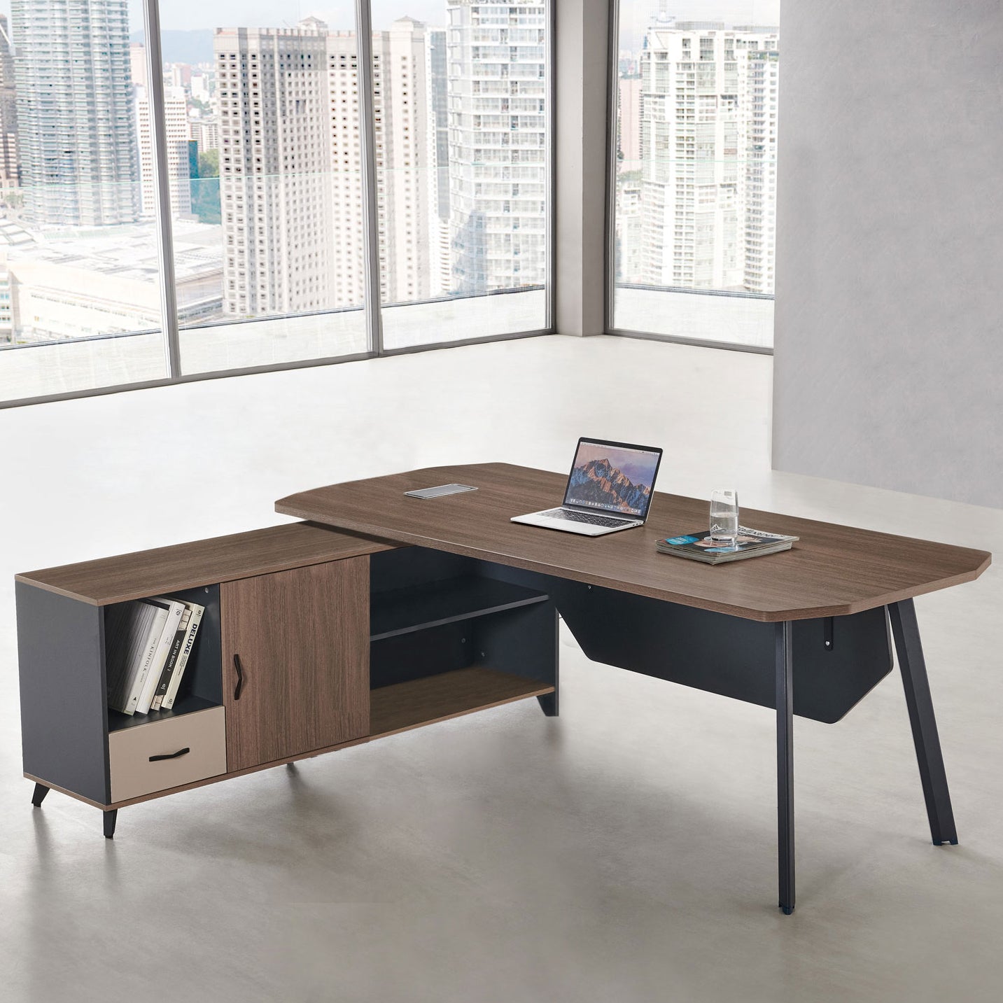 Returnbay Executive Desk with Attached Storage