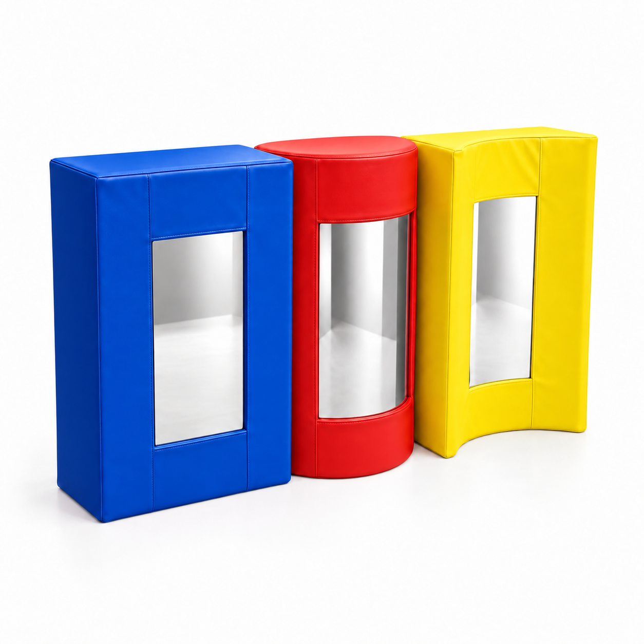 Mirrortrio Padded Reflective Play Panel Set — Nurseries & Kindergartens furniture by EduJaz