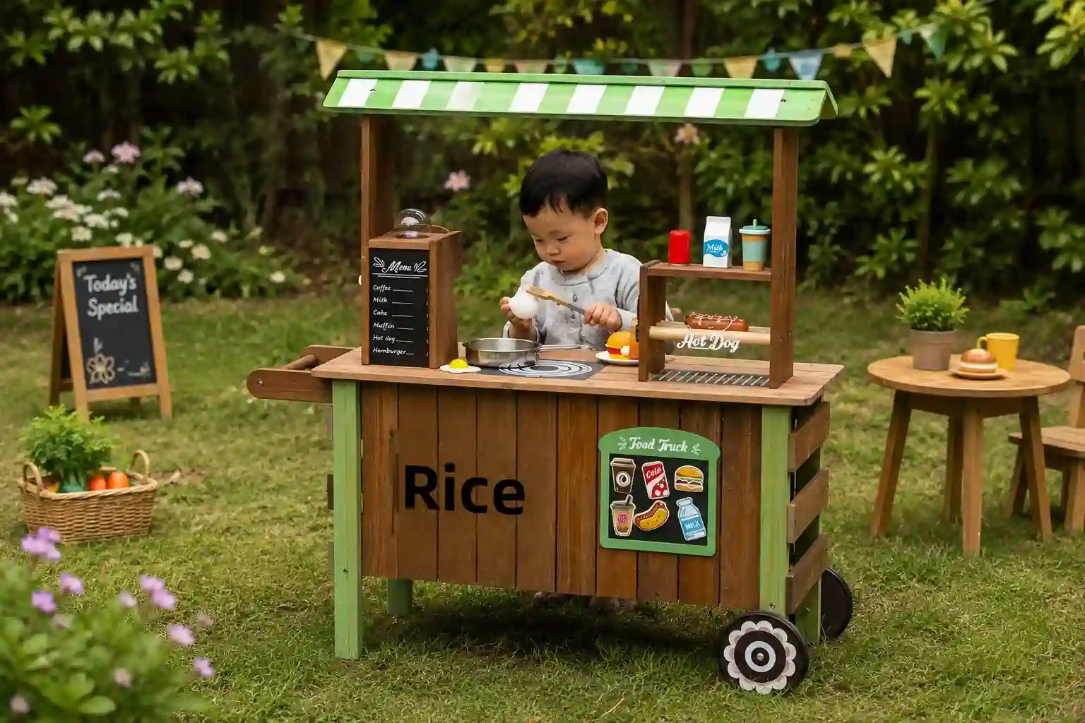 Outdoor Pretend Play Food Truck & Market Cart — Outdoor Furniture furniture by EduJaz