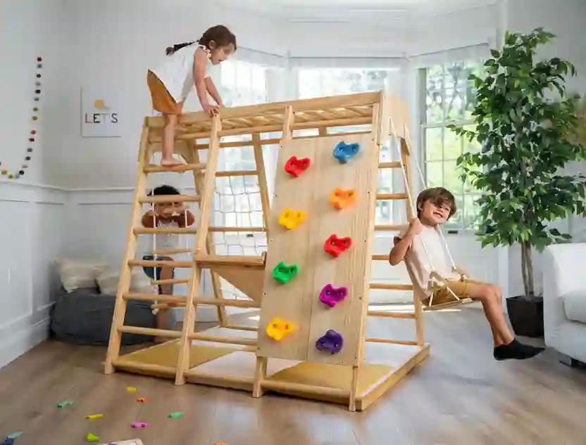 Adventure Peak Wooden Climbing Frame — school furniture manufactured by EduJaz