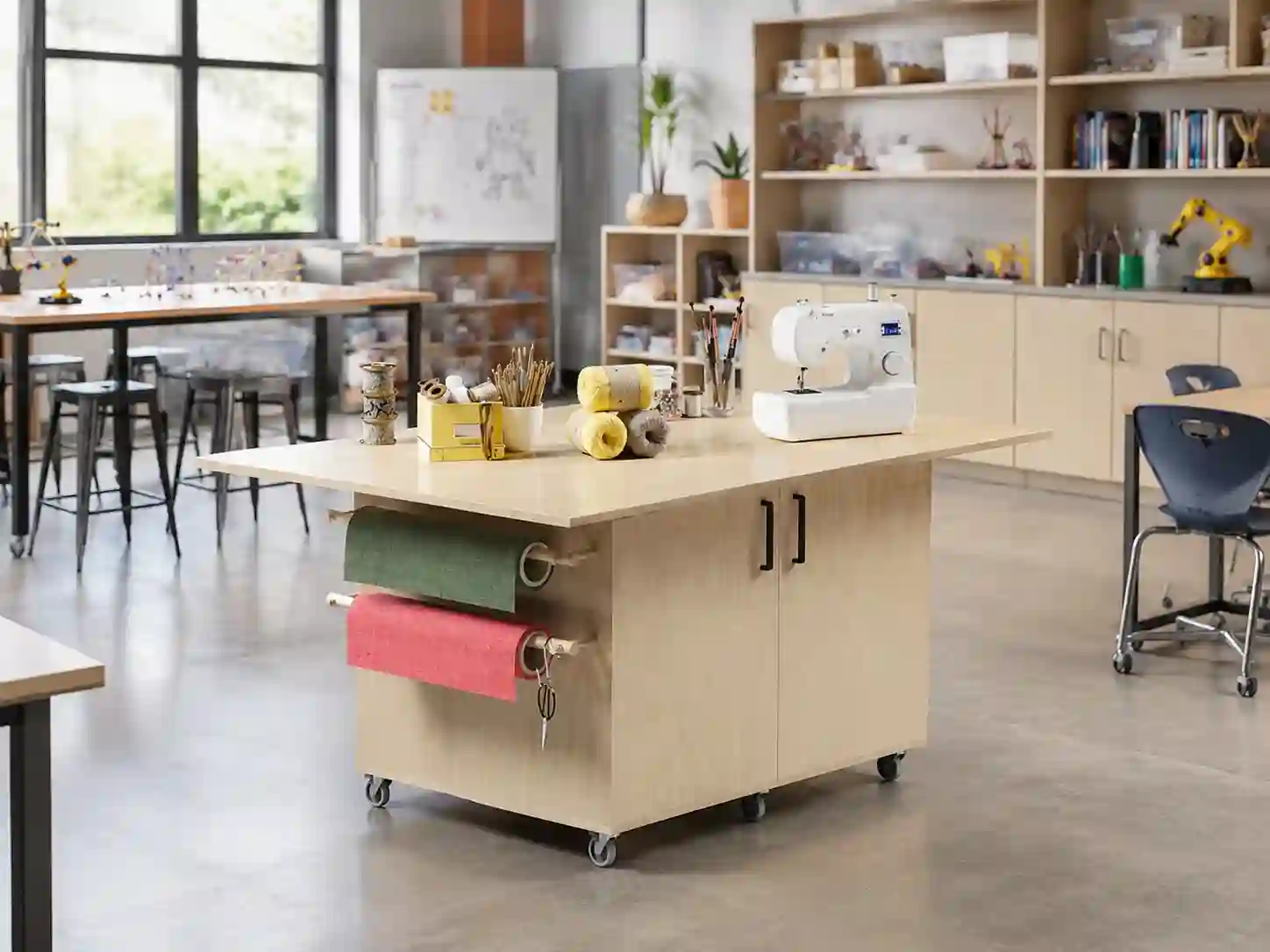 Mobile Textile & Sewing Workstation — EduJaz school furniture