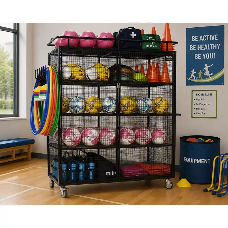 Mobile Sports Equipment Storage Cage