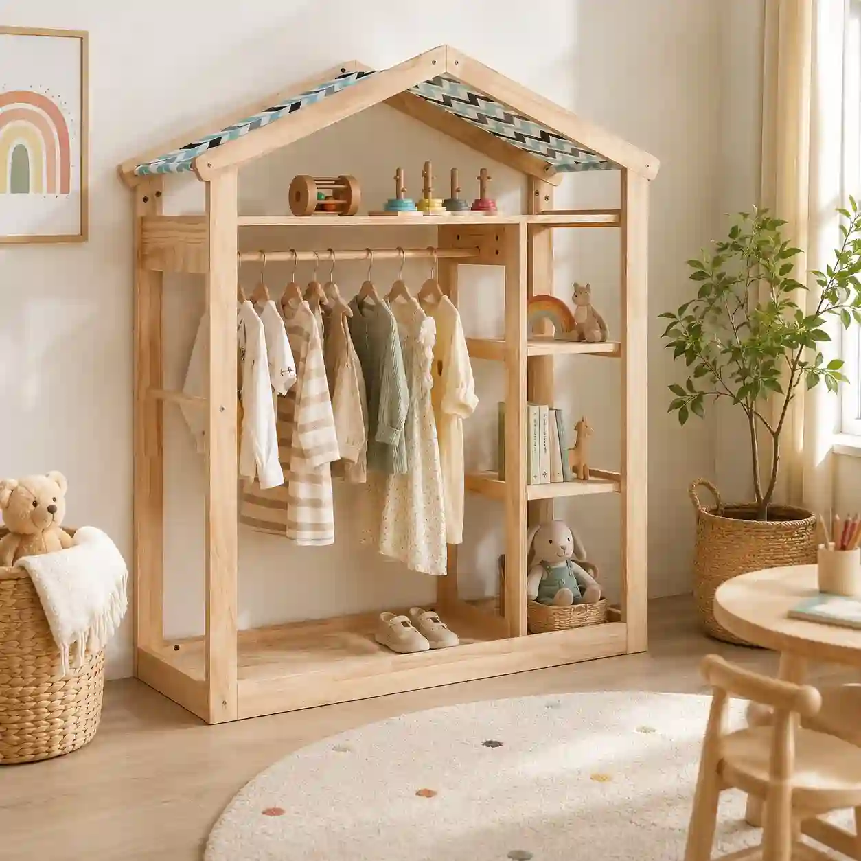 House-Shaped Nursery Dress-Up & Storage Unit