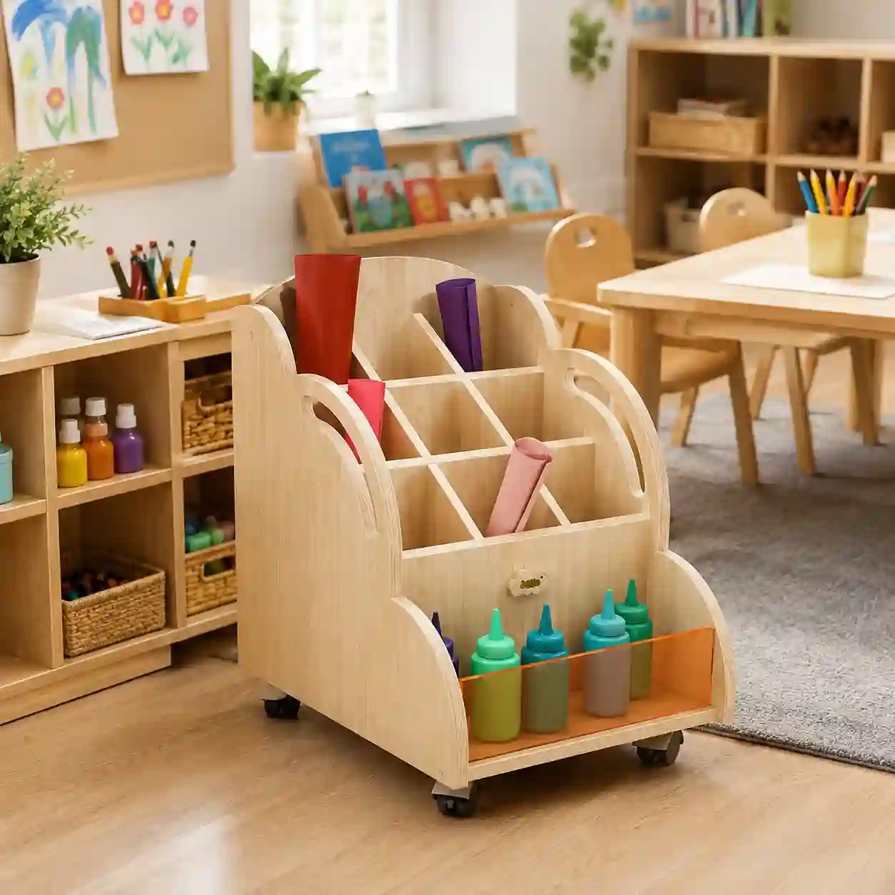 Mobile Early Years Art & Craft Supply Trolley