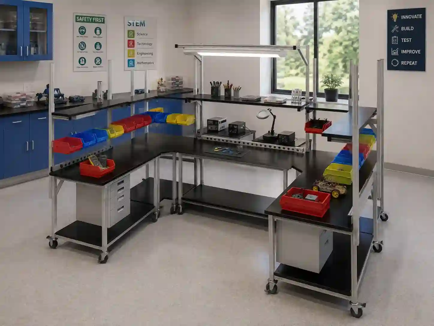 Modular STEM Electronics & Robotics Workstation