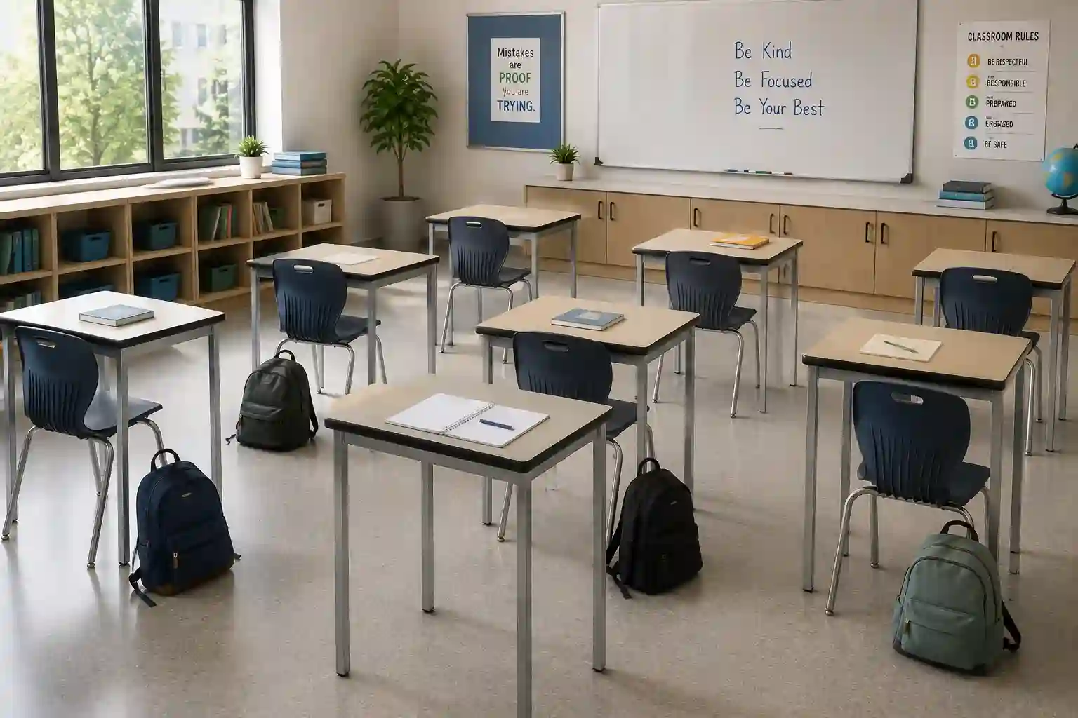 SoloForm Square Student Desk — EduJaz school furniture