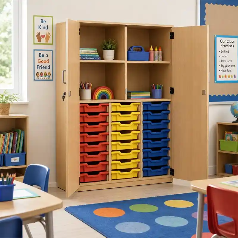 24-Tray Storage Cupboard