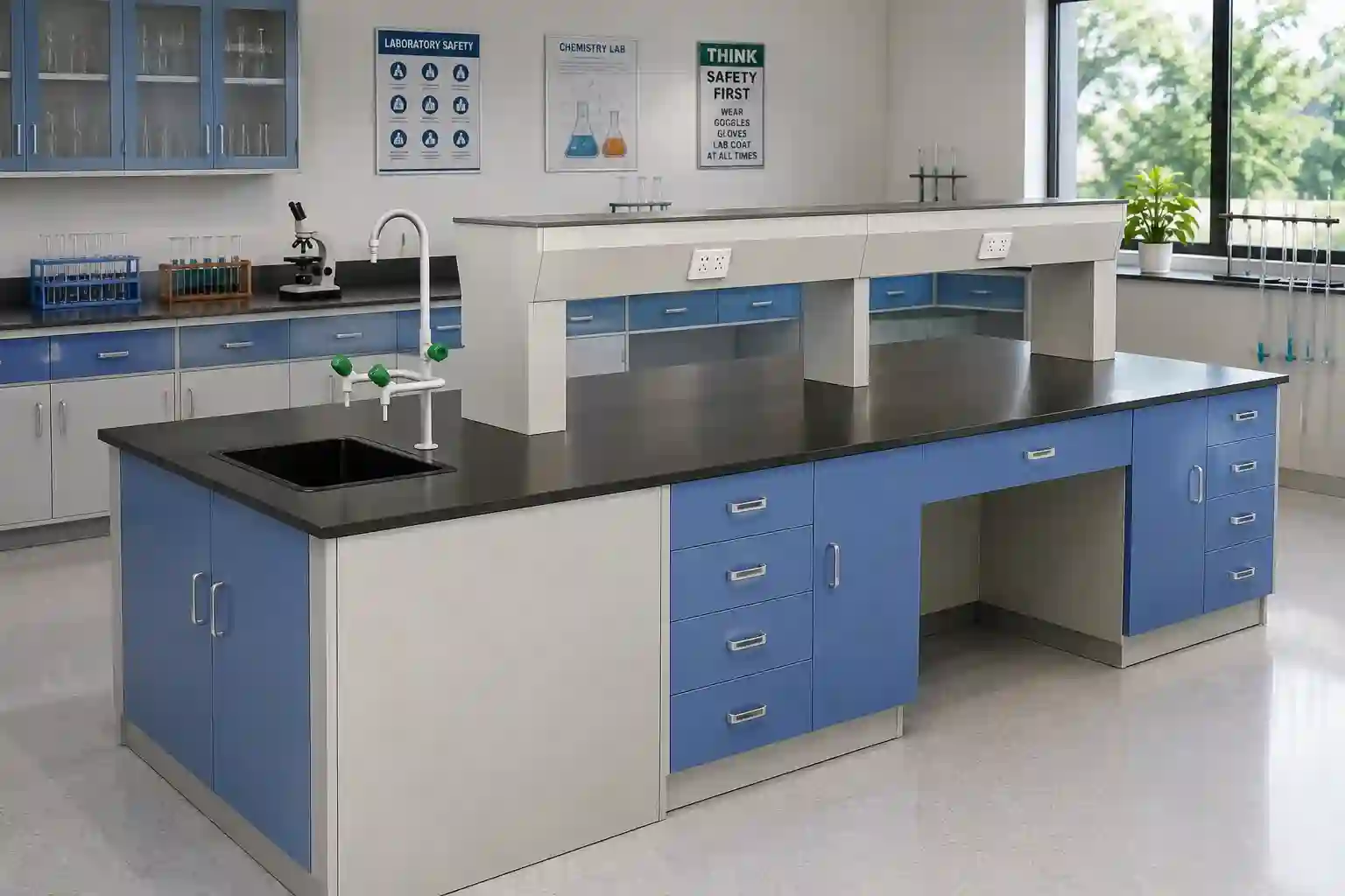Collaborative Science Laboratory Island Workbench with Service Bridge