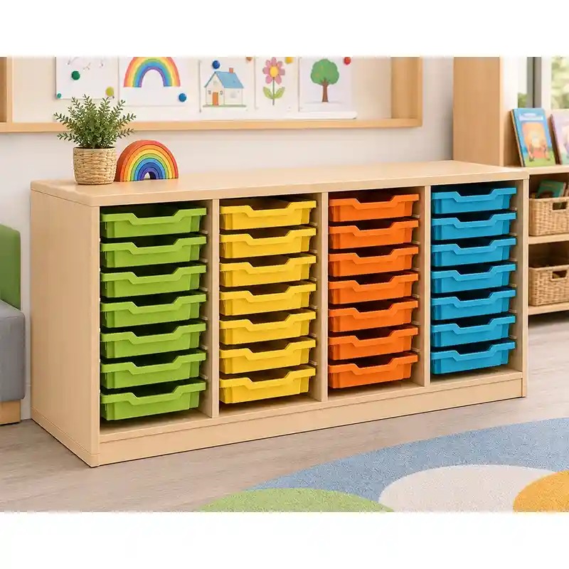 Multi-Tray Classroom Storage Unit