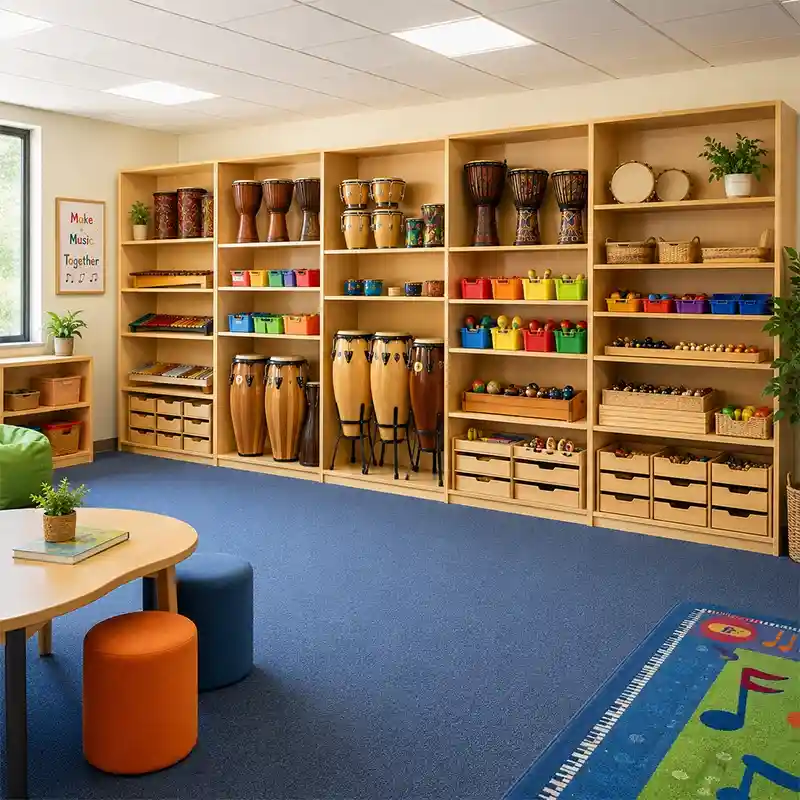 Music Instrument Storage Wall