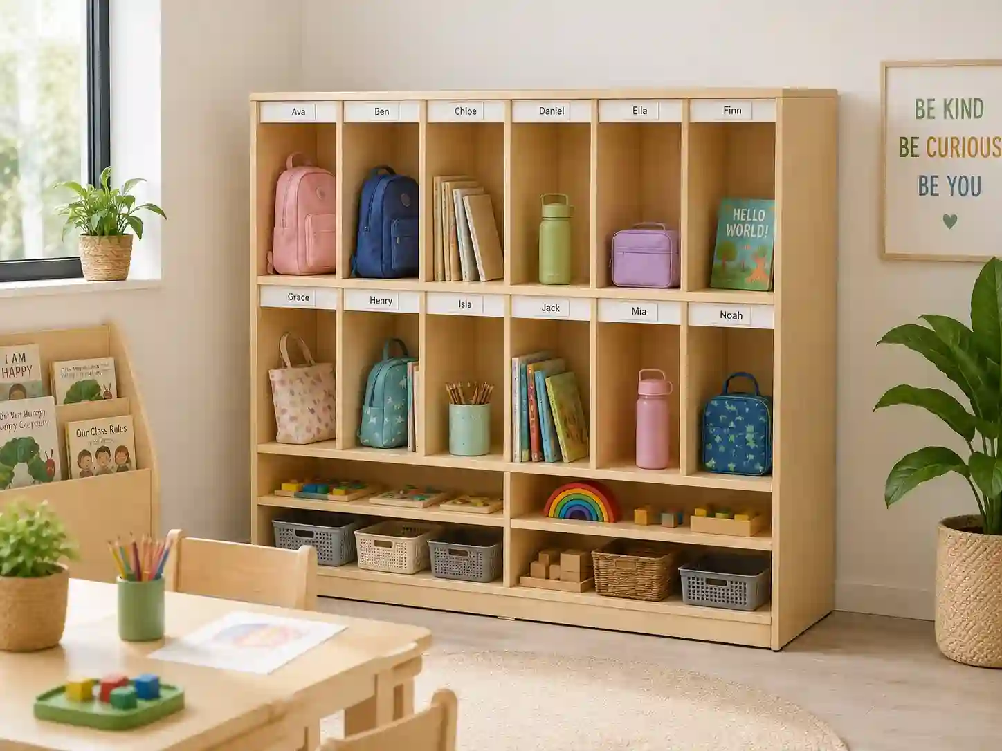 Early Years Personal Storage & Backpack Cubby Unit