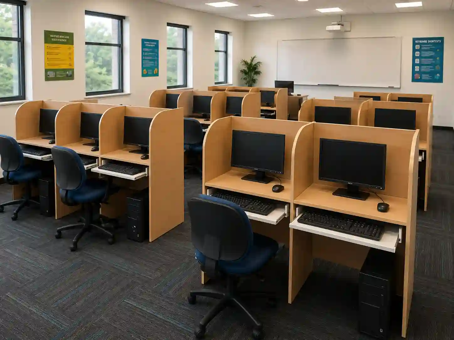 Computer Laboratory Cubicle Workstation – 2 & 3 Seater