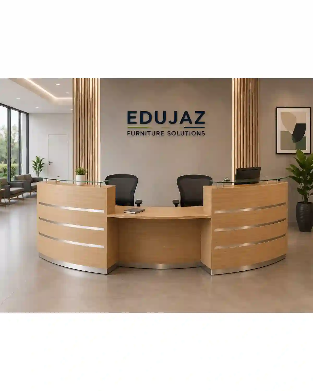 Arc Duo Reception Desk — EduJaz school furniture