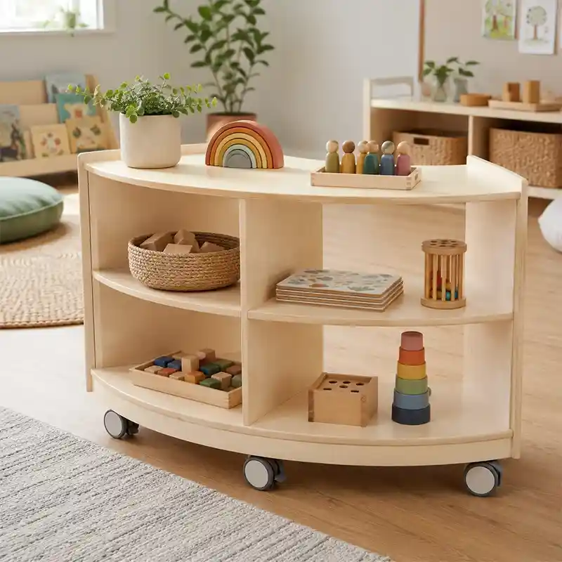 Curved Classroom Storage Unit